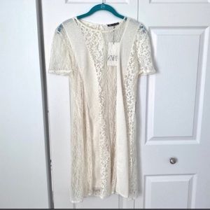 Zara Contrasting Lace Dress size Small